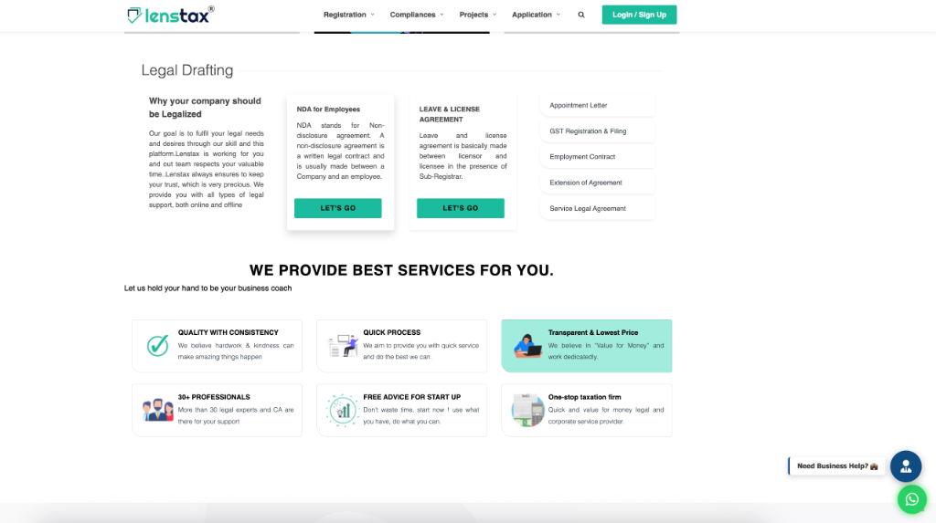 Lenstax - MSME Advisory Platform screenshot