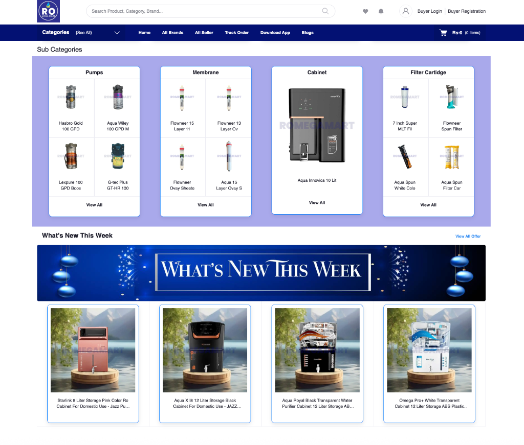 ROmegaMart - B2B Water Purification screenshot